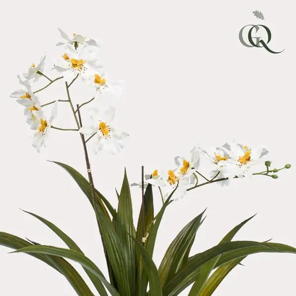 Kunstplant - Orchidee - Wit - 45cm  BotanicBridge