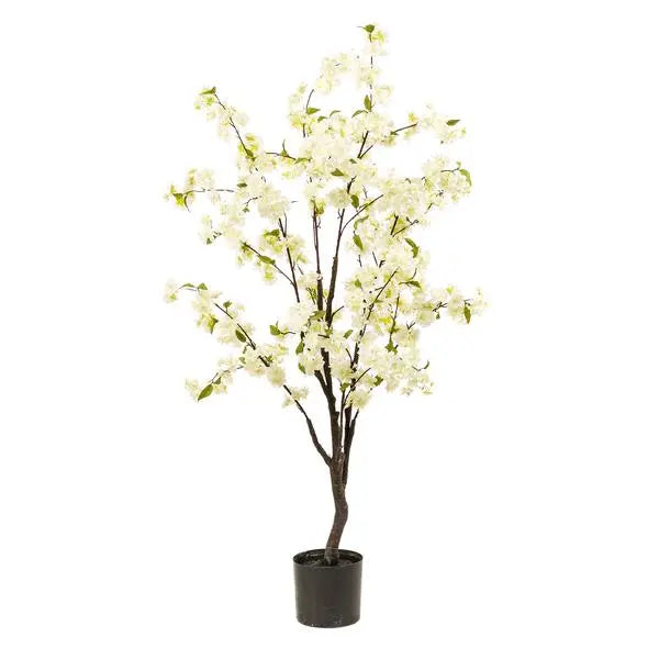 Kunstplant - Prunus - Kersenbloesem - Wit - 135cm  BotanicBridge