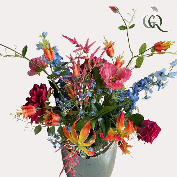 Kunstbloemen - Boeket L - Colourful Glam - 80cm  BotanicBridge