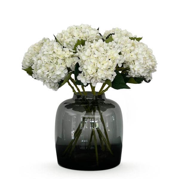 Kunstbloemen Solo - White - Hydrangea Flower - x 8 - 52 cm  BotanicBridge