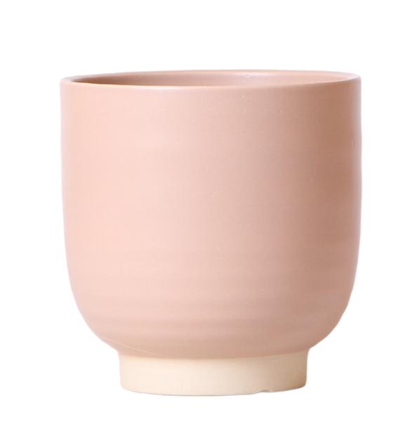 Kolibri Home | Glazed bloempot - Zandkleurige keramieken sierpot met glans - Ø12cm  BotanicBridge