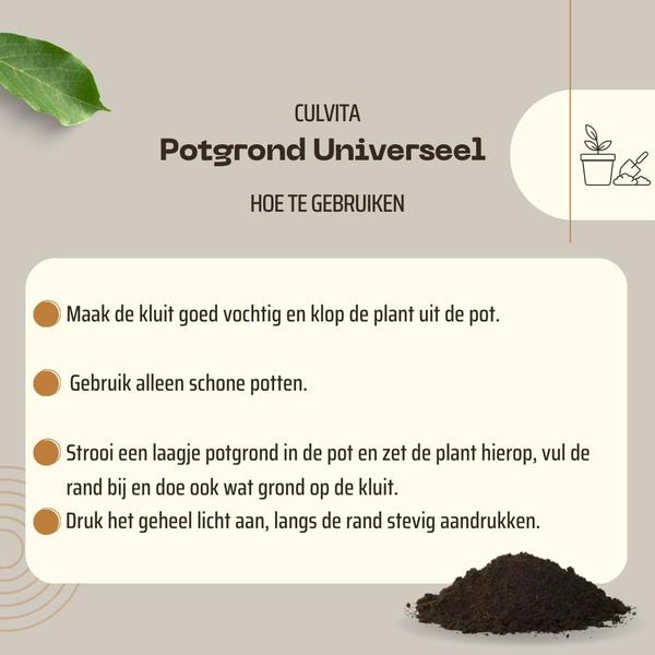 Culvita Universele Potgrond inclusief 2 maanden plantenvoeding - Universele potgrond voor kamerplanten en buitenplanten - 40 liter  BotanicBridge