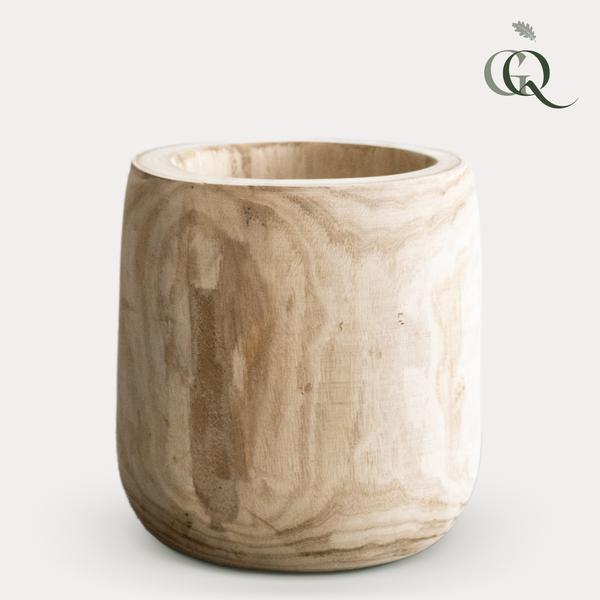 Pot - Hout lichtbruin - Pia pot - L - H31 W29  BotanicBridge