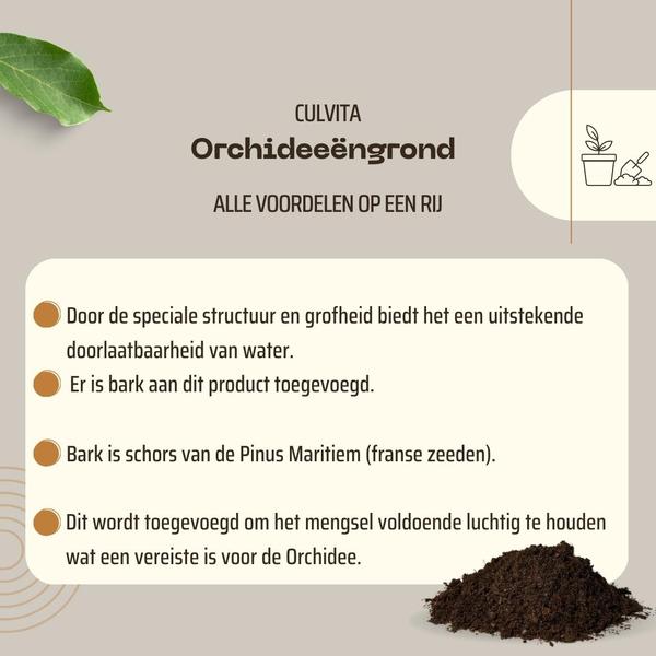 Culvita - Orchidee grond 5 liter - potgrond geschikt voor Orchidee  BotanicBridge